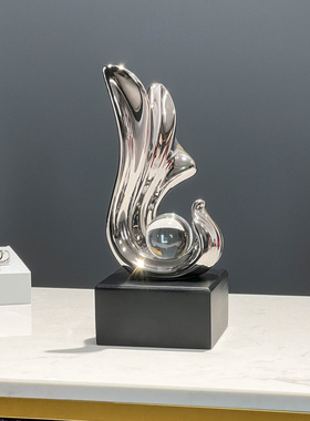 风生水起流沙画酒柜装饰品摆件轻奢高档客厅电视柜办公室2025新款