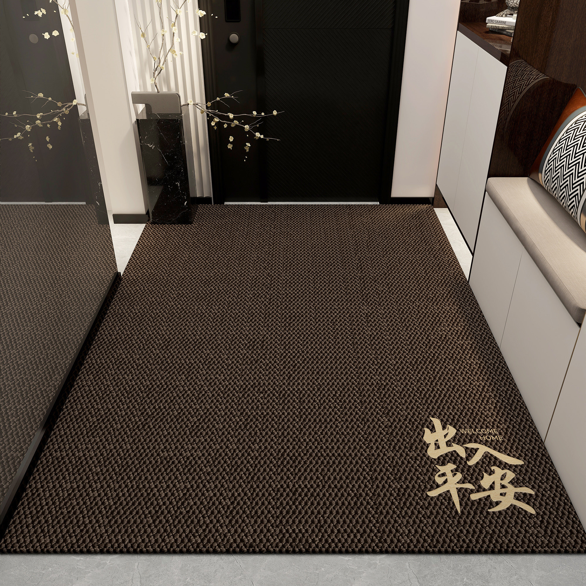 纯色进门地垫入户门垫高端家用地毯客厅玄关脚垫可裁剪大门口垫子,淘宝优惠券,粉丝福利购,淘宝优惠卷