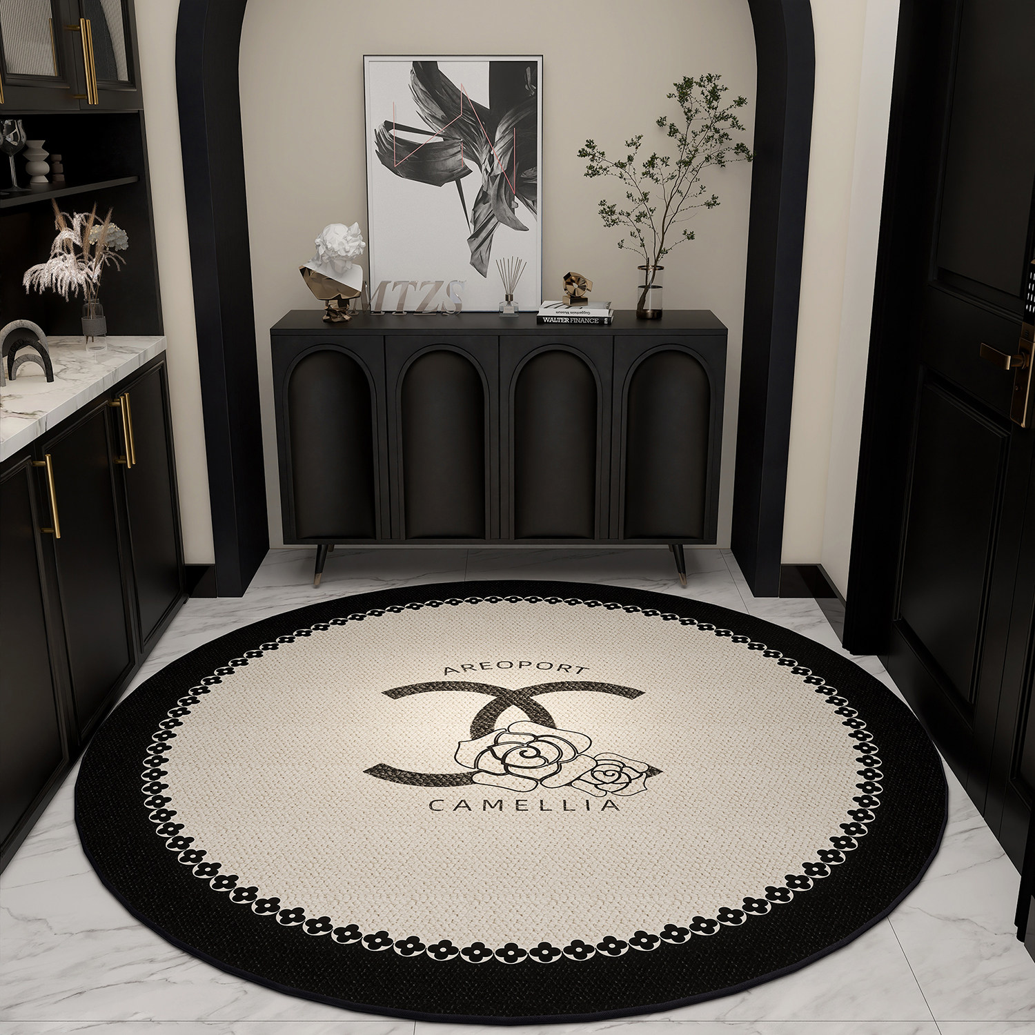 轻奢美式地垫入户门垫防滑可裁剪家用地毯防滑玄关脚垫大门口进门,淘宝优惠券,粉丝福利购,淘宝优惠卷