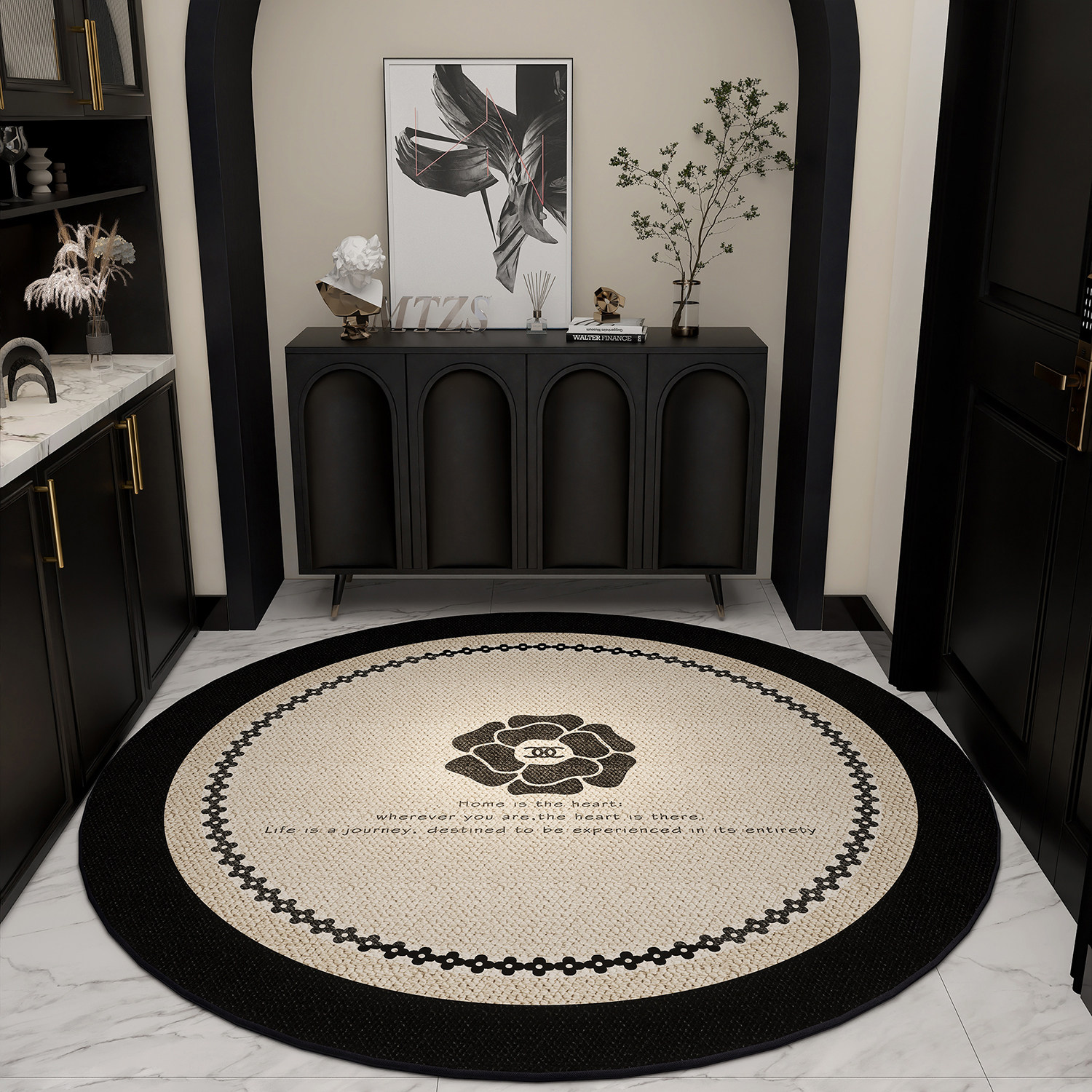 轻奢美式地垫入户门垫防滑可裁剪家用地毯防滑玄关脚垫大门口进门,淘宝优惠券,粉丝福利购,淘宝优惠卷