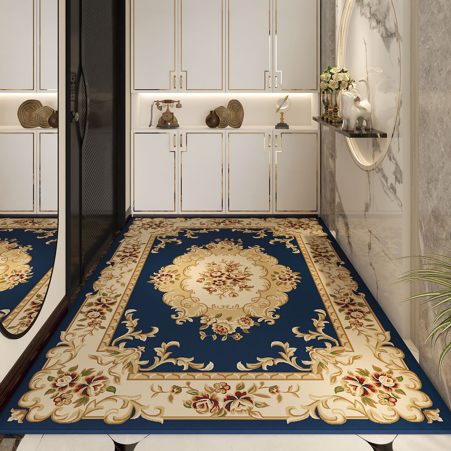 Entrance door floor mat, entrance non-slip mat, light luxury and high-end
