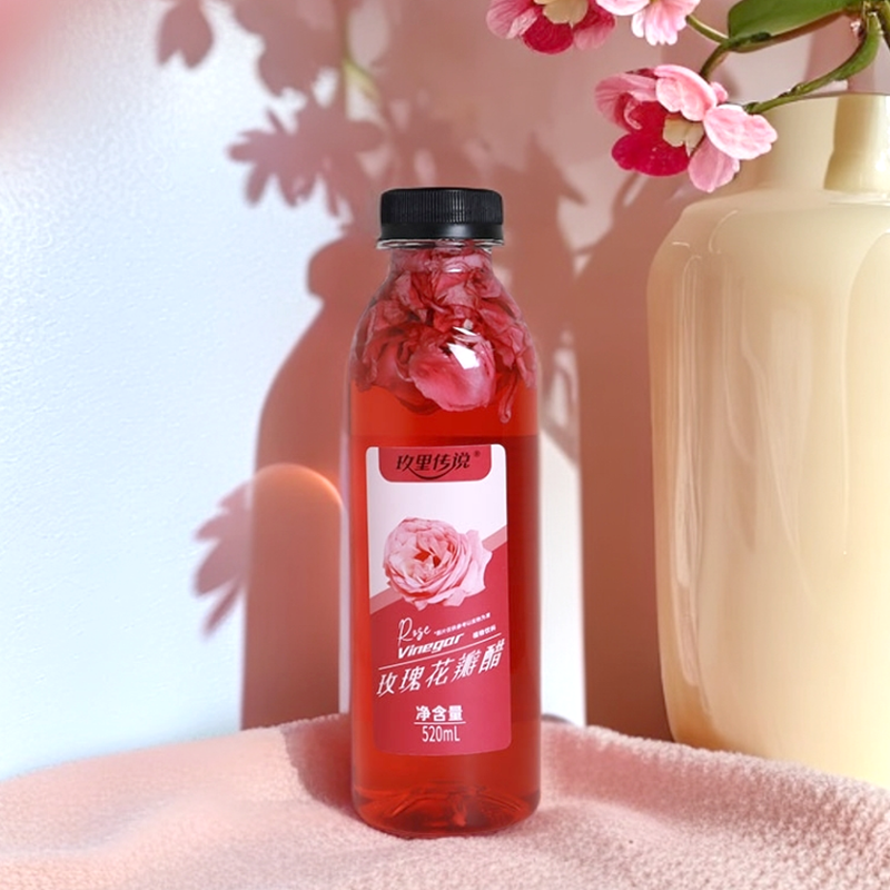 玫里传说玫瑰花醋饮料520ml×4瓶装云南特产果醋饮品,淘宝优惠券,粉丝福利购,淘宝优惠卷