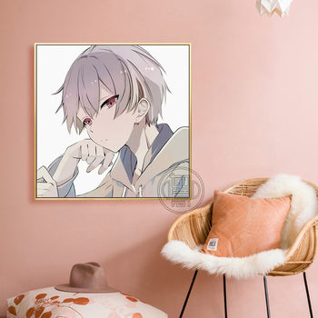 ເພັດສີ 2024 ກາຕູນໃຫມ່ Anime Boy Girl Handmade Diamond Sticker Bedroom Dot Diamond Cross Stitch ຂະຫນາດນ້ອຍ