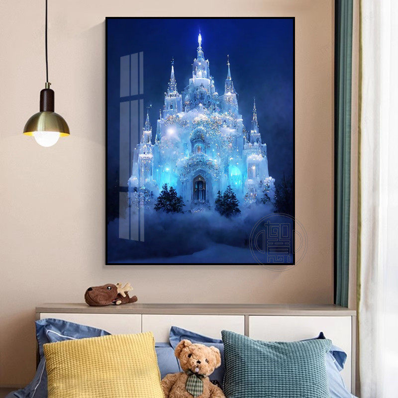 5d钻石画满钻新款梦幻宫殿公主城堡砖石贴画高级感带框钻石绣方钻,淘宝优惠券,粉丝福利购,淘宝优惠卷