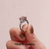 Crystal ring women's natural ametrine ring high-end