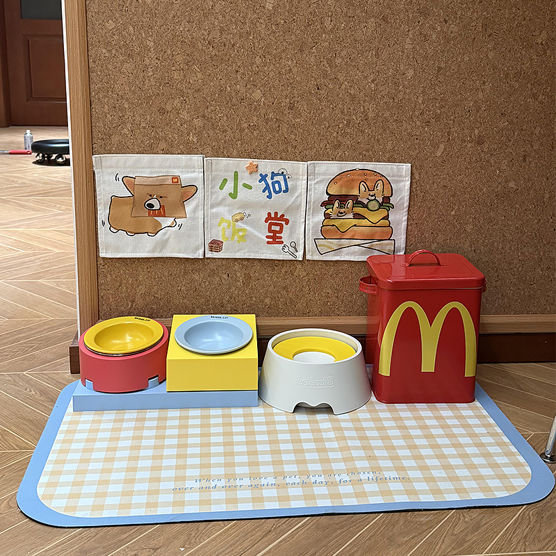 麦当劳猫粮桶狗粮储存桶密封防潮防虫宠物粮储粮桶大容量铁桶米桶 - 图0