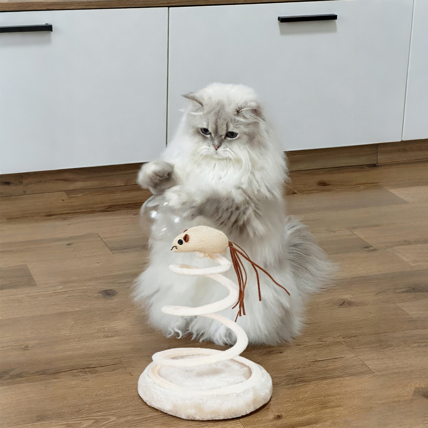 小老鼠逗猫棒螺旋钢丝弹簧麻布毛绒圆盘猫玩具自嗨解闷神器猫抓板,淘宝优惠券,粉丝福利购,淘宝优惠卷