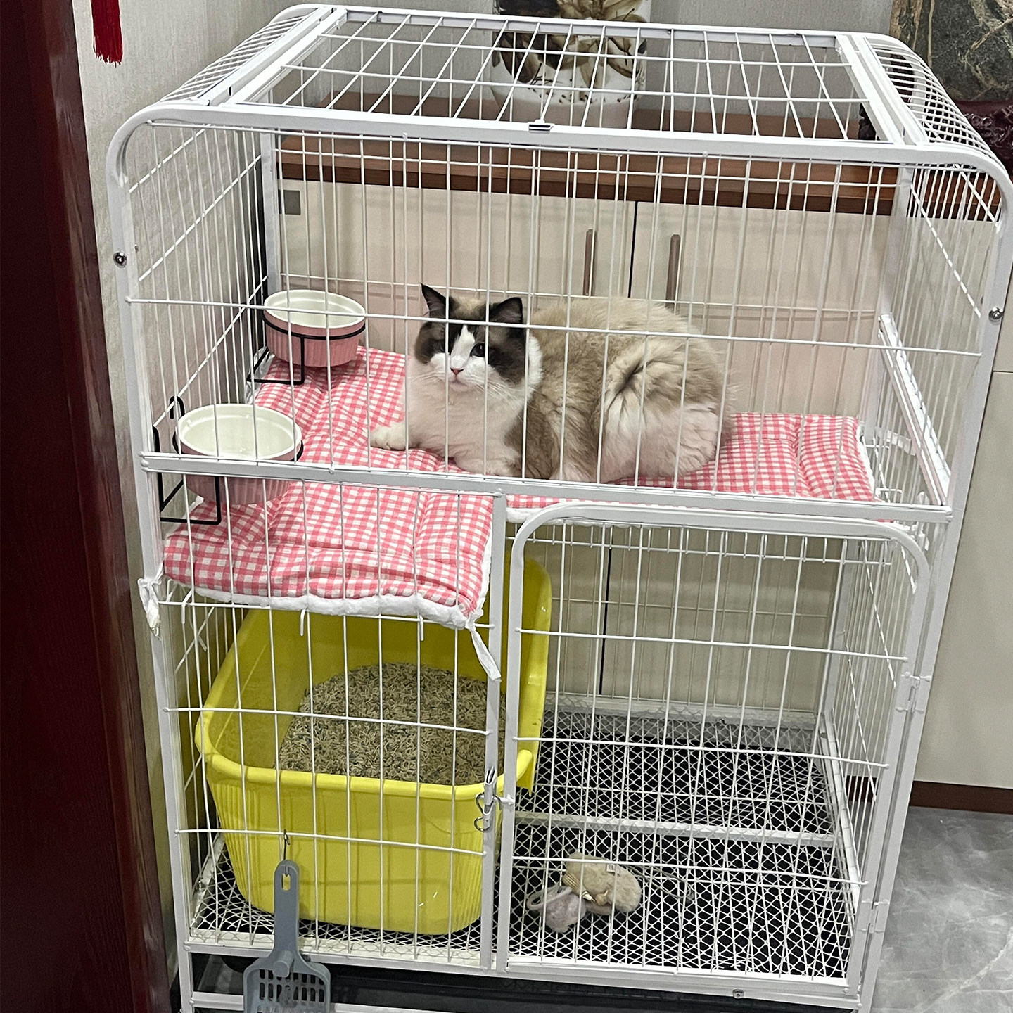 双层猫别墅猫笼子家用室内超大自由空间猫屋猫柜猫窝猫厕所一体,淘宝优惠券,粉丝福利购,淘宝优惠卷