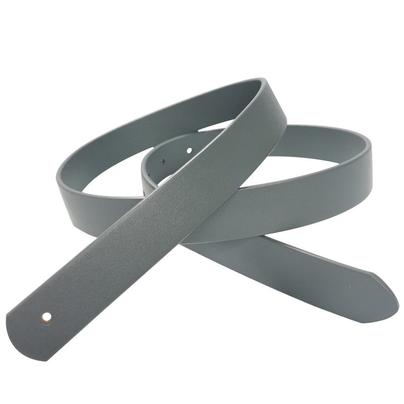 TG女士头层牛皮皮带条2.3宽光面简约百搭青年无头平滑扣腰带