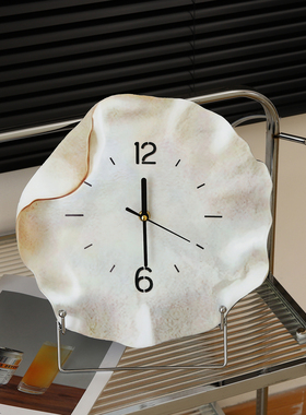 中古风现代简约桌面时钟摆台式创意钟表摆放式客厅电视柜装饰摆件