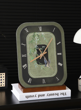 法式复古桌面数字时钟摆件客厅中古风家居电视柜氛围感好物装饰品