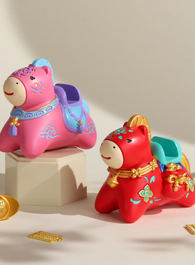 2026马年吉祥物生肖马本命年礼物马上有钱手机支架手办桌面小摆件