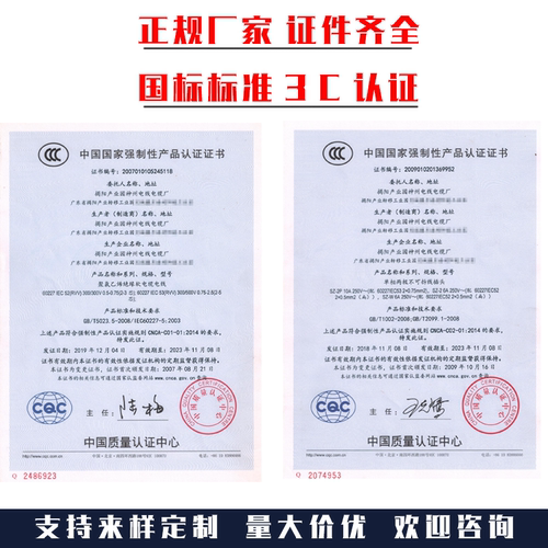 纯铜国标二插电源线2*0.5/0.75/1.0/1.5平方两孔连接线电线带插头 - 图2