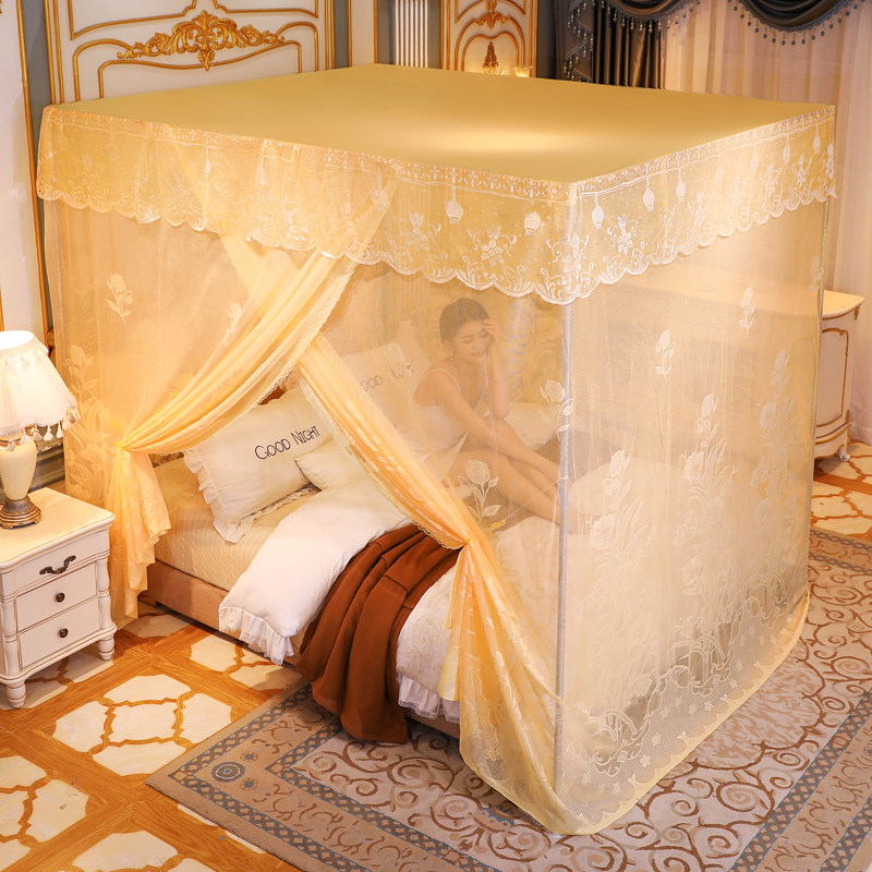 蚊帐家用2025新款卧室防尘顶不锈钢落地老式公主蚊帐单买加密加厚,淘宝优惠券,粉丝福利购,淘宝优惠卷