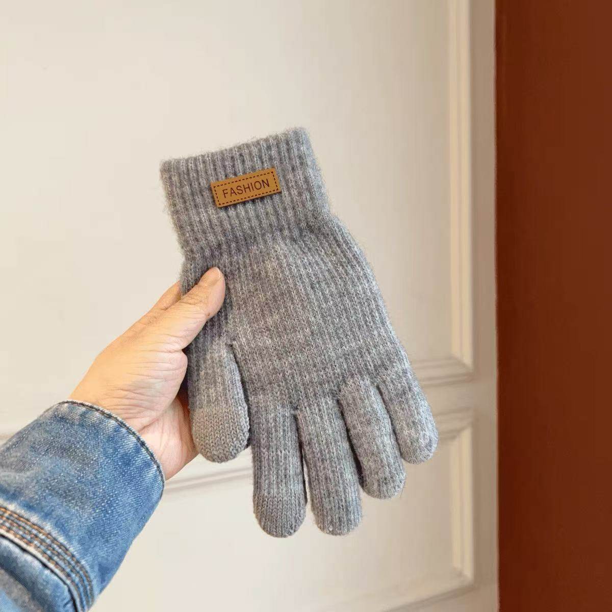 可触屏棉手套男士冬季保暖加绒加厚毛线针织骑行男女同款防寒手套,淘宝优惠券,粉丝福利购,淘宝优惠卷