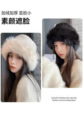 东北哈尔滨长白山冬季毛绒帽子女