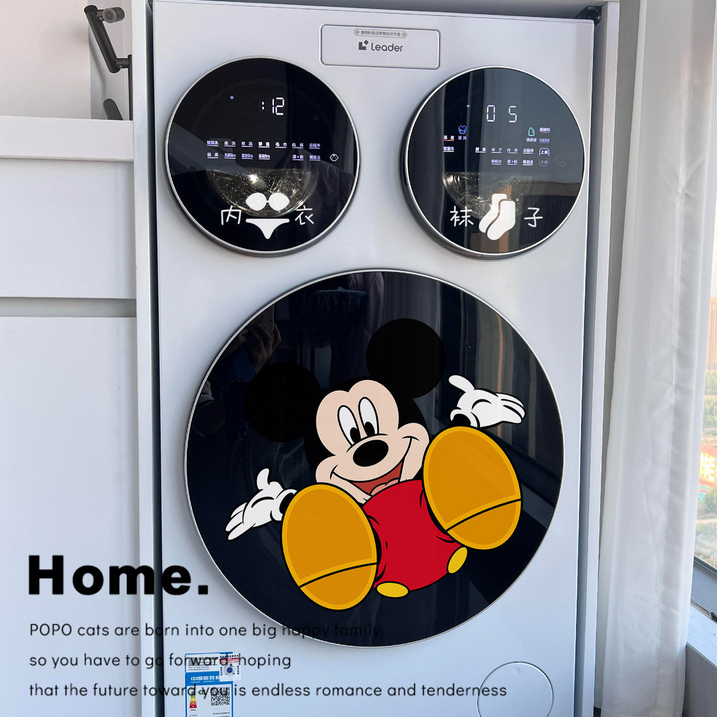 海尔三桶洗衣机贴纸懒人三筒滚筒洗衣机外壳装饰贴防水无痕装饰贴,淘宝优惠券,粉丝福利购,淘宝优惠卷
