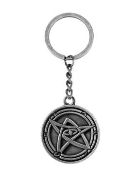 跨境货源 CTHULHU克苏鲁神话死灵之书印章魔符项链五芒星钥匙扣