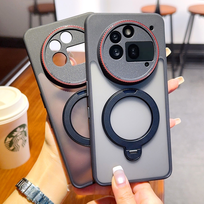 适用于NothingPhone3APro徕手机壳卡系列保护套Nothing Phone 3A Pro保护套简约奢华红圈镜头磁吸款 - 图2