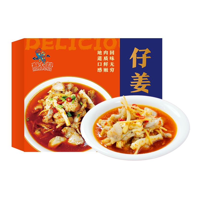 麻六记仔姜牛蛙麻辣600g*2加热即食