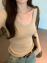 U Long Sleeve Body C Clothes 20 Fall New End Conspicuic Slim Fit the hic upper woman 23 High short Ginner hit undershirt