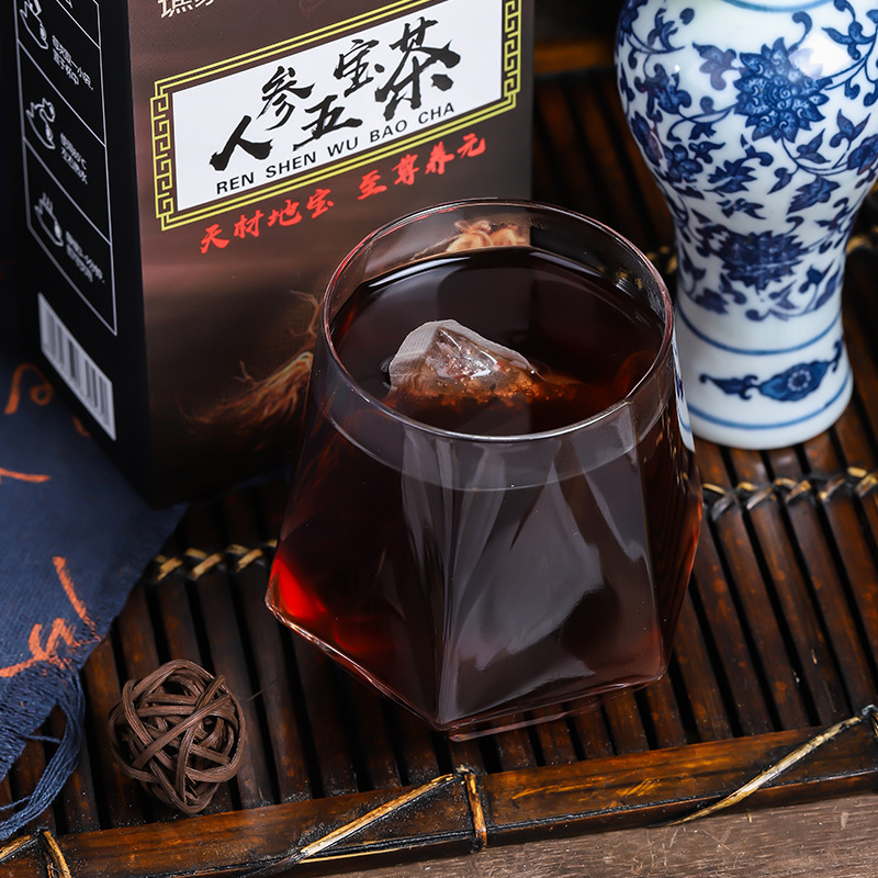 京真堂人参五宝茶男性老公桑葚玛咖粉黄精枸杞茶饮用代用茶袋泡茶