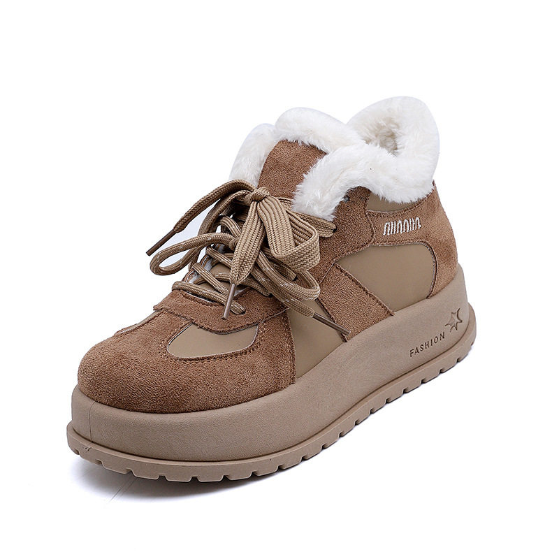 真皮厚底雪地靴女2025冬季新款34码加绒抗寒短靴防滑软底轻便棉靴,淘宝优惠券,粉丝福利购,淘宝优惠卷