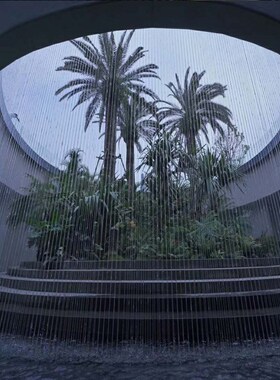 数控水幕水帘室外流水屏风隔断商场景观拉线水帘喷泉喷头装饰设备