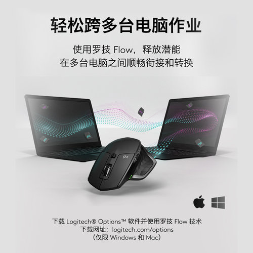 罗技大师系列MX Master2S BLE无线蓝牙鼠标办公人体工学鼠标233 - 图1