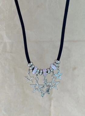 千禧女孩~星星糖果流苏项链女轻奢小众设计感锁骨链夏季嘻哈颈链
