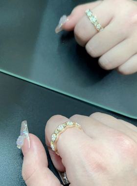 珍珠开口戒指女时尚个性金色指环小众设计轻奢高级感精致手饰配饰