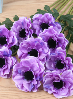 单头石天大海葵仿真花假花人造花仿真花 厂家 插花配件
