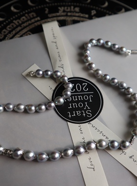 银河之翼/银河帝国 水晶奇谭原创天然巴洛克真多麻海水珍珠项链