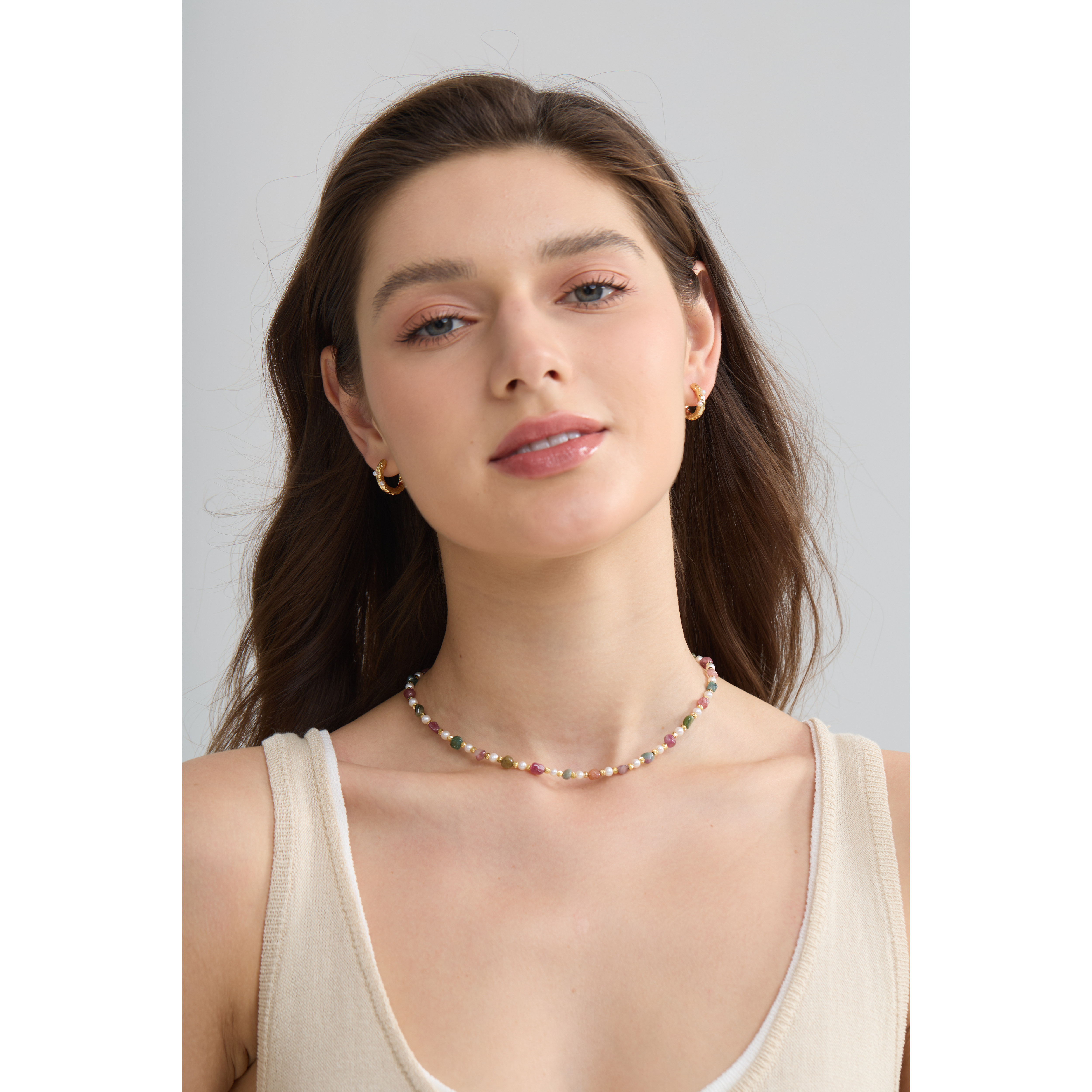 CANA GEMS PD0651 圆形肌理纹珍珠耳圈 复古文艺珍珠简约气质耳环,淘宝优惠券,粉丝福利购,淘宝优惠卷