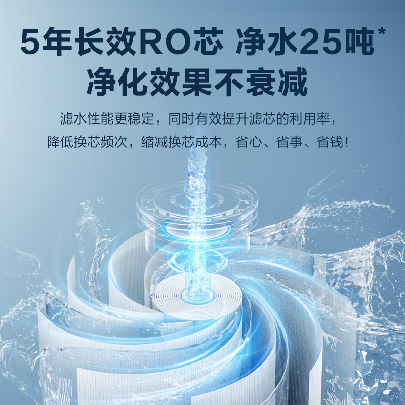 苏泊尔1000G净水器UH02家用直饮机RO反渗透过滤器净热一体机