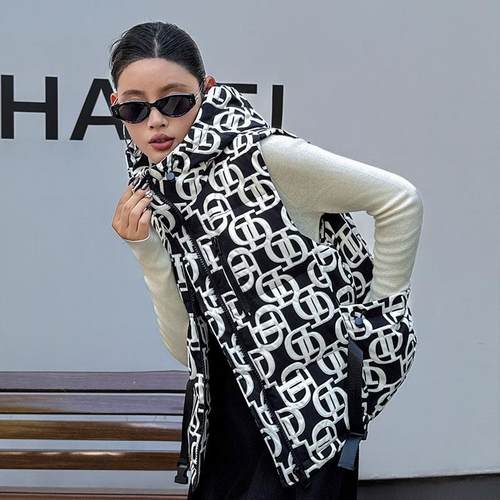 90绒DD系带马甲2025年冬季新款白鸭绒羽绒服女宽松百搭加厚马甲潮 - 图2