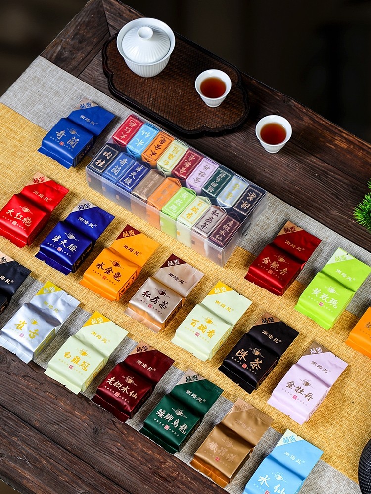 武夷山新茶岩茶叶浓香型大红袍肉桂水仙奇兰乌龙茶试喝品鉴礼盒装,淘宝优惠券,粉丝福利购,淘宝优惠卷