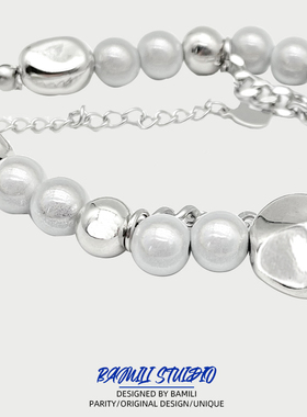 bamili十字架珍珠手链