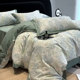 Four-piece bed sheet set, brushed cotton, light, luxurious and skin-friendly