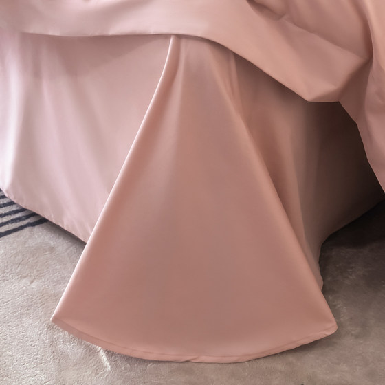 Zhenpin light luxury pure cotton four-piece set, long-staple cotton skin-friendly set, solid color, high-end sense, 100% double bedding