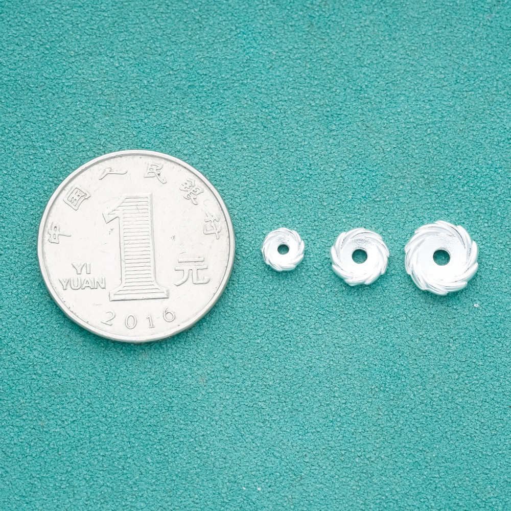 『无戒』S925纯银螺旋纹隔片隔珠文玩手链配件DIY编绳手串配饰银,淘宝优惠券,粉丝福利购,淘宝优惠卷