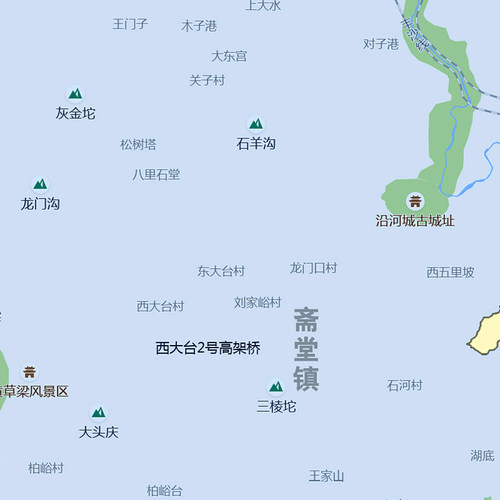 门头沟区地图1.1米贴图北京市交通信息行政区域颜色划分防水新款-图2