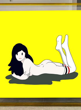 天野健维纳斯与猫挂画潮流艺术版画透明亚克力装裱相框卧室壁画