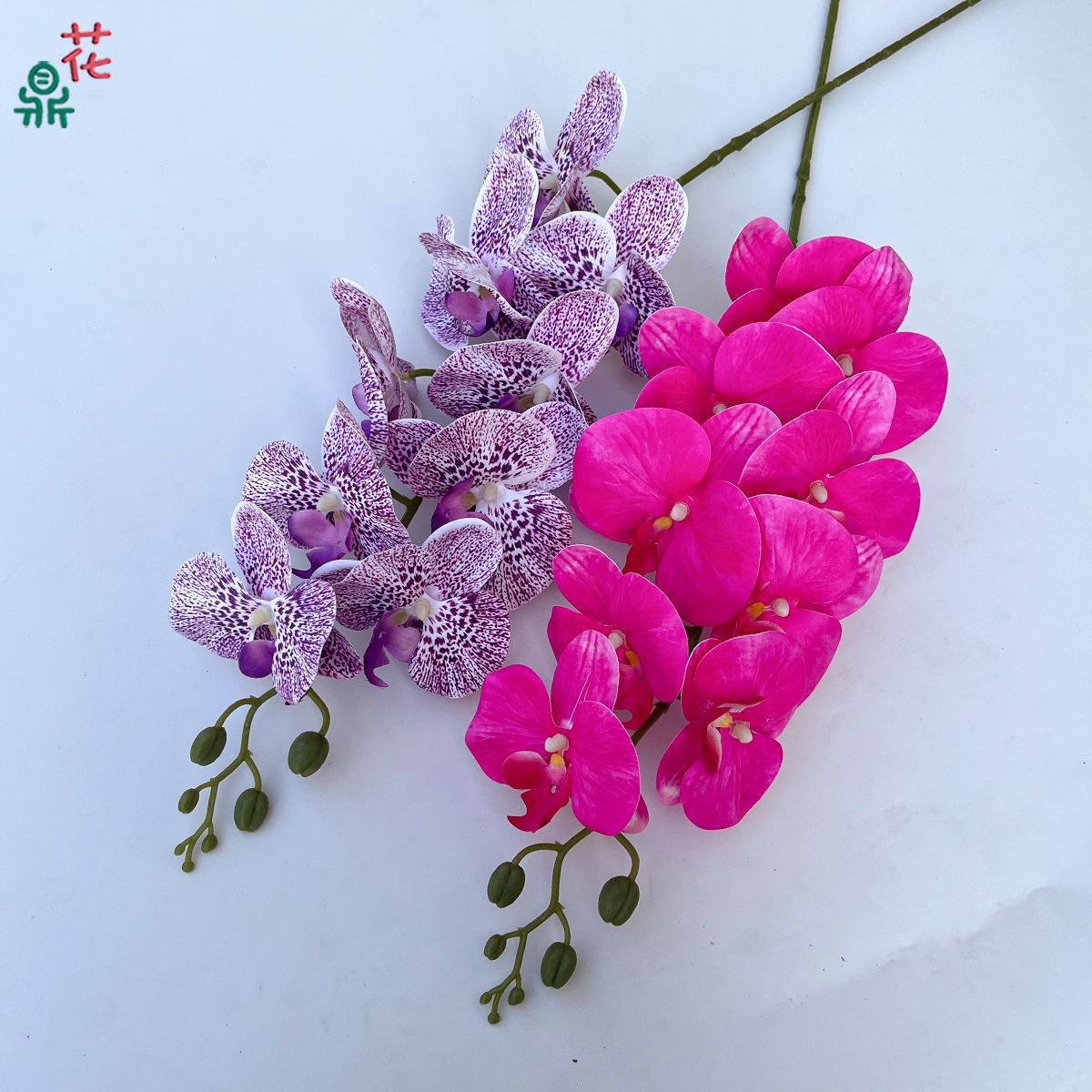 9头蝴蝶兰 胶片仿真蝴蝶兰 酒店宴会厅布置绢花 婚礼拱门插花假花 - 图2