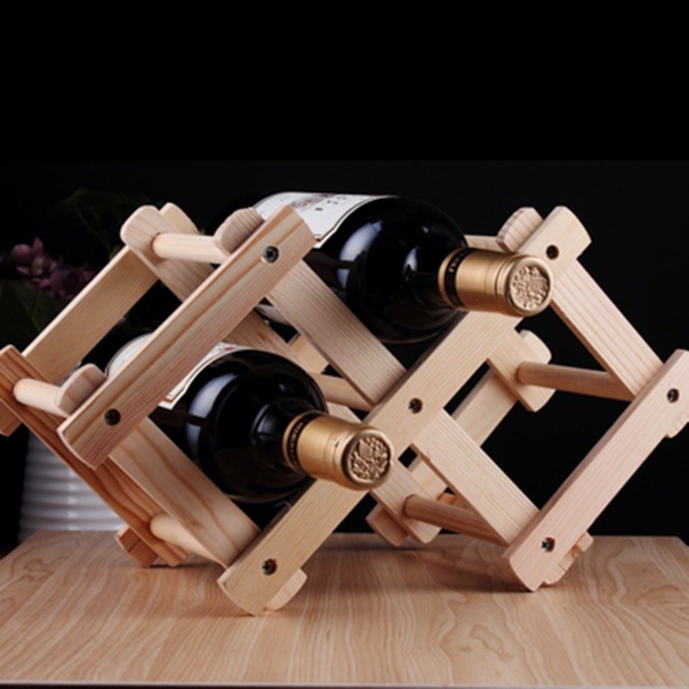 Wood Folding Wine Holder New Classical Wooden Red Wine Rack