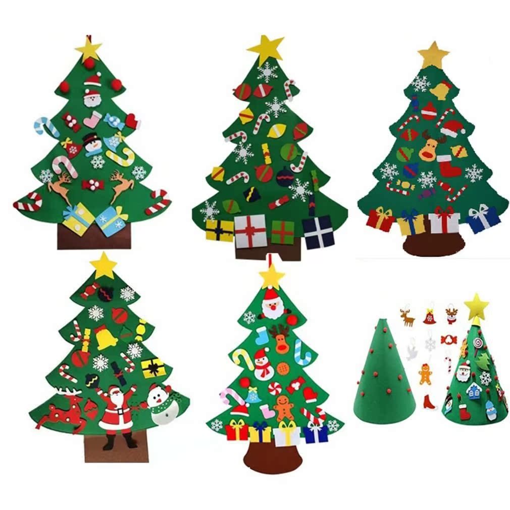 DIY Felt Christmas Tree Decorations Kids Gifts Xmas Tree Doo