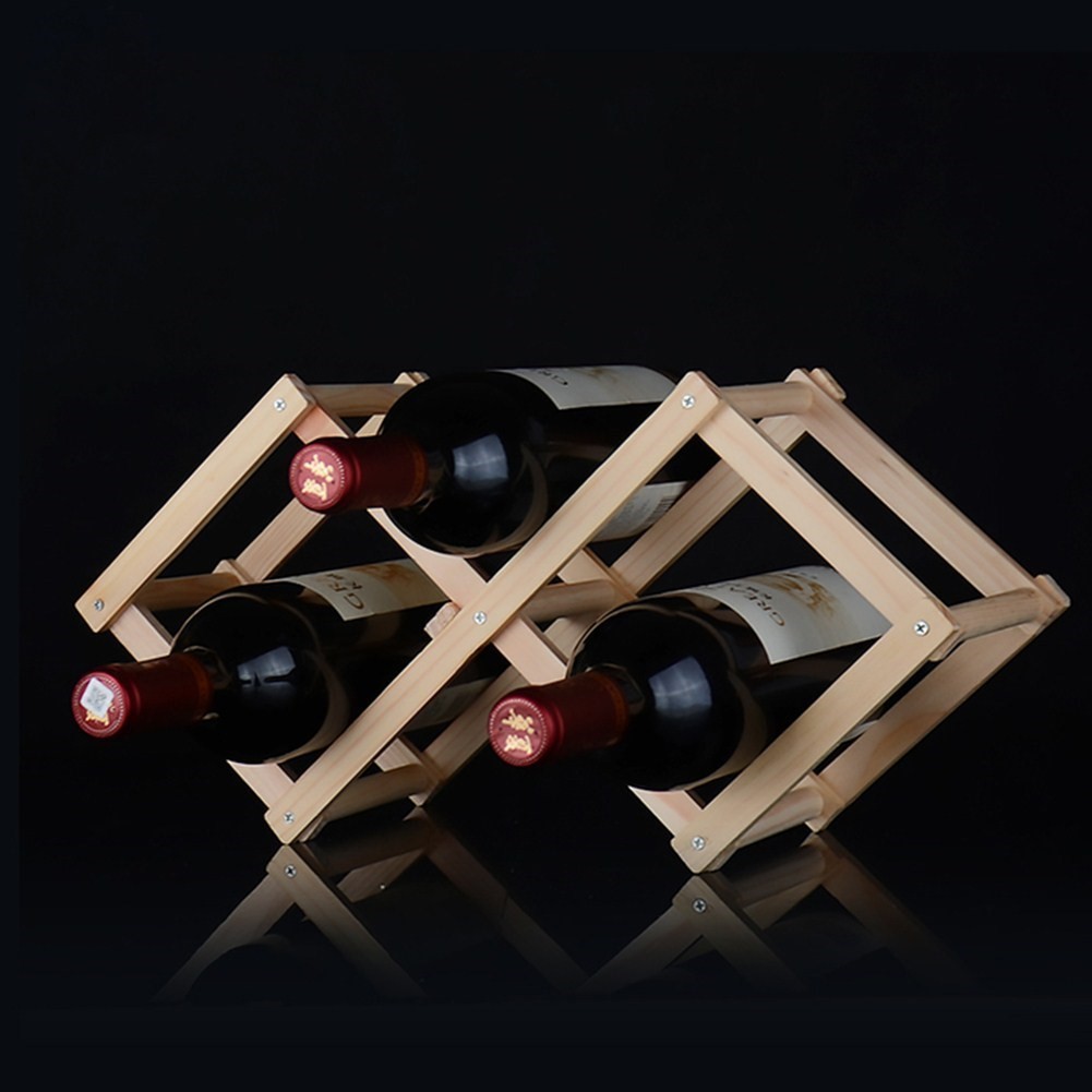 Wood Folding Wine Holder New Classical Wooden Red Wine Rack