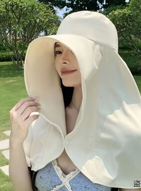超大时尚防晒帽檐显脸小