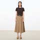 Shuiyunjian Women's Khaki Tencel Cotton Skirt