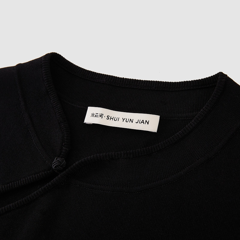 水云间女装 立领优雅新中式盘扣拼接宽松针织连衣裙2025夏季新款,淘宝优惠券,粉丝福利购,淘宝优惠卷